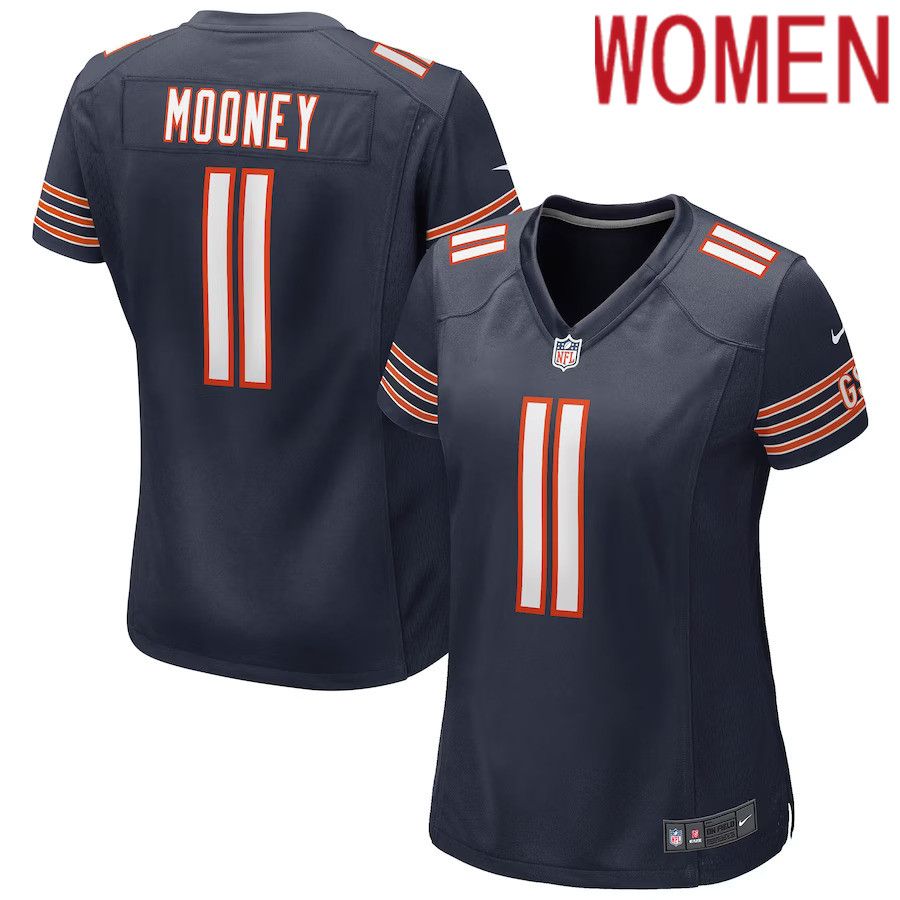 Women Chicago Bears #11 Darnell Mooney Nike Navy Game NFL Jersey->women nfl jersey->Women Jersey